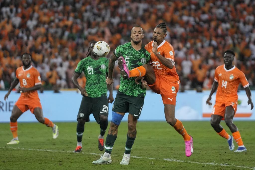 Sebastien Haller against Super Eagles at the 2023 AFCON