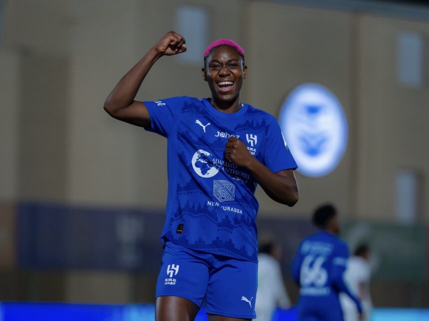 Oshoala scores second consecutive hat-trick to lead Al Hilal to Premier Challenge Cup final