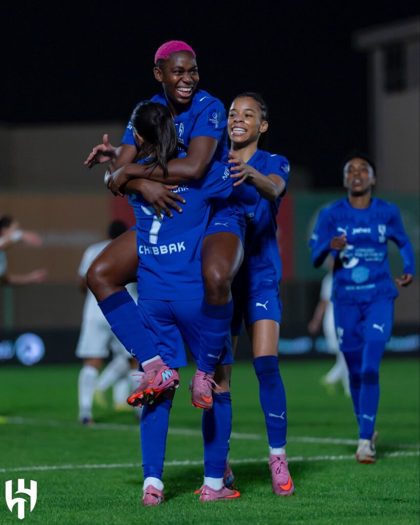 Oshoala scores second consecutive hat-trick to lead Al Hilal to Premier Challenge Cup final