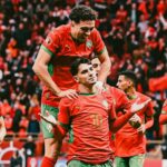 Morocco's Brahim Diaz celebrates a goal