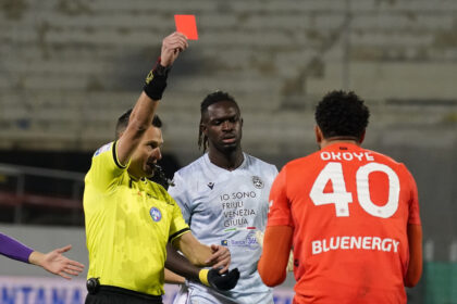 ‘Mistakes happen’ – Udinese coach defends Maduka Okoye after red card in 5–1 loss