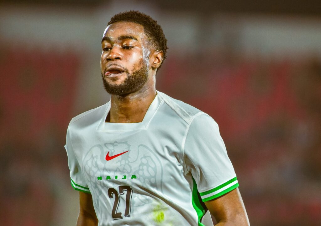 Ryan Alebiosu in action for the Super Eagles... Photo: Justina Aniefiok