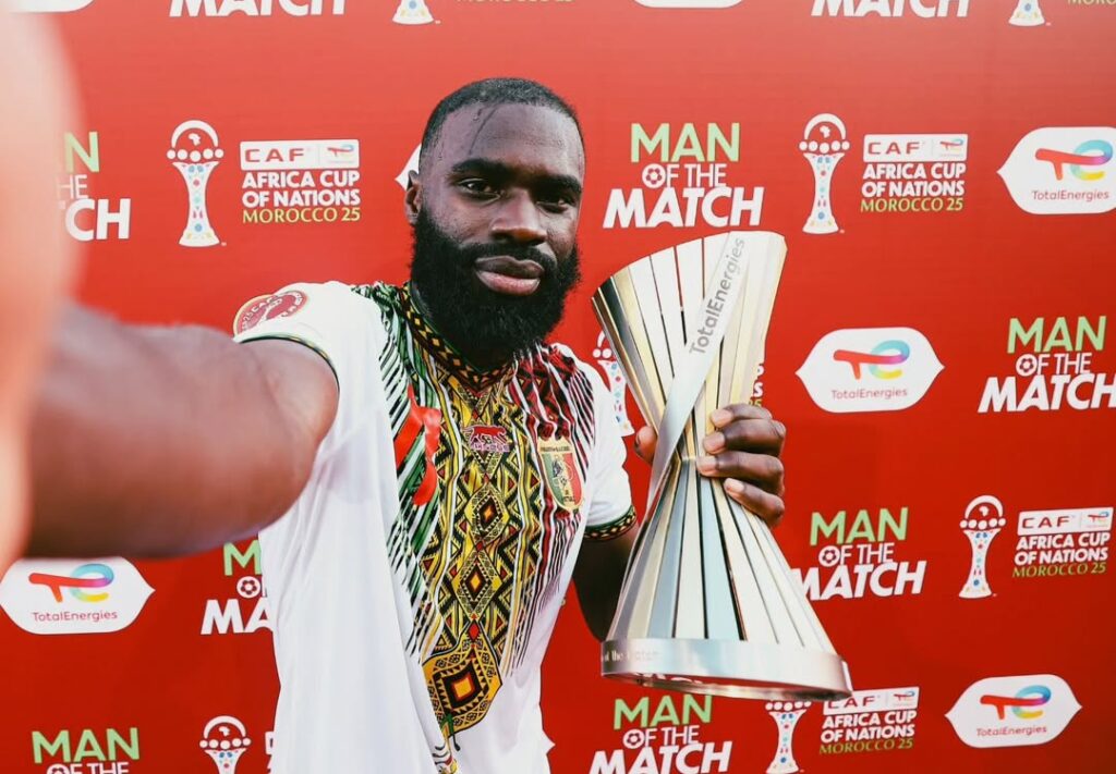 Mali's Lassine Sinayoko with his Man of The Match award