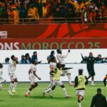 Mali players celebrate their equaliser