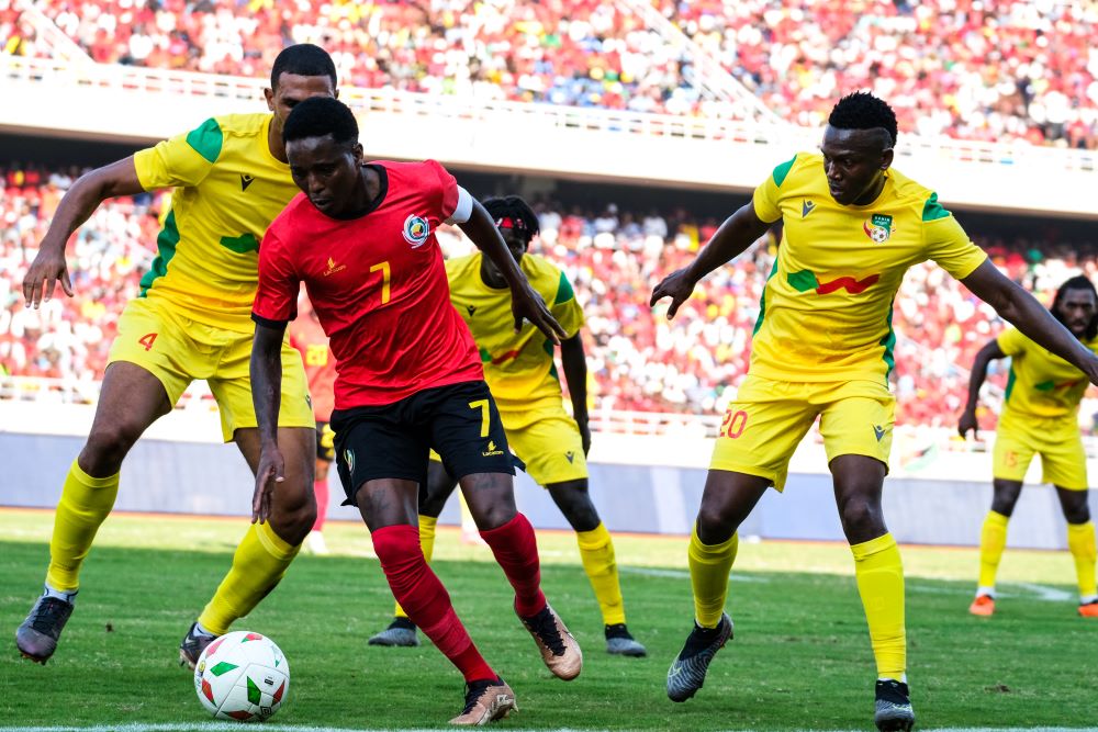 ‘We will not be intimidated’ - Mozambique captain warns ahead of of Eagles test 38 Mozambique captain Domingues in action against Benin