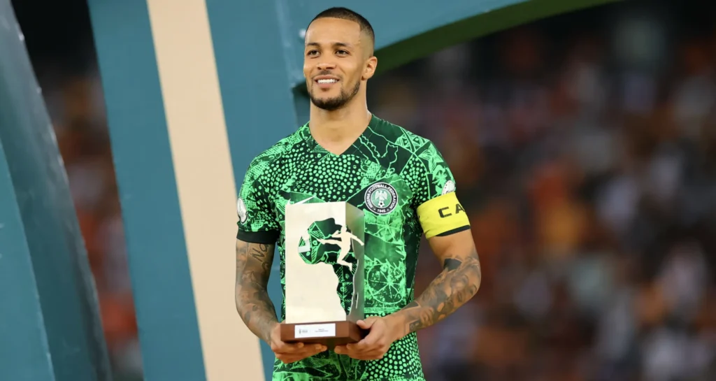 Troost-Ekong with 2023 AFCON MVP award