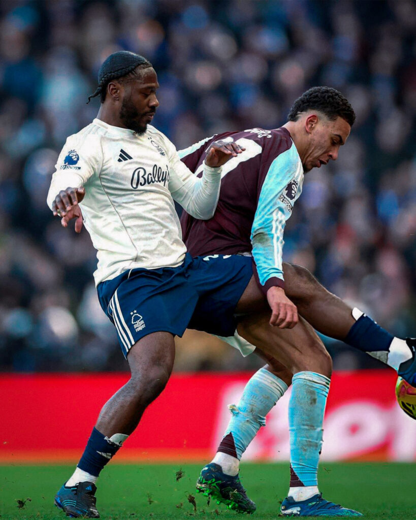 Aina returns to Premier League action in Nottingham Forest’s 3-1 loss to Aston Villa