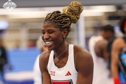 Adeshina equals national record with 1.97m to win Razorback Invitational