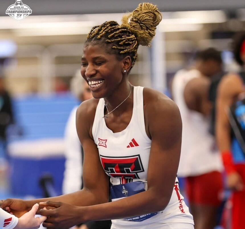 Adeshina equals national record with 1.97m to win Razorback Invitational