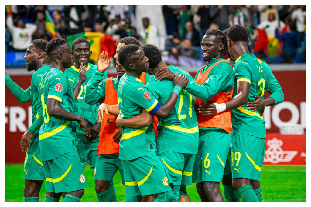 Senegal: Senegalese players celebrating a win