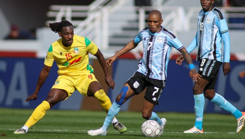 Sessi D’Almeida (left) in action against Botswana