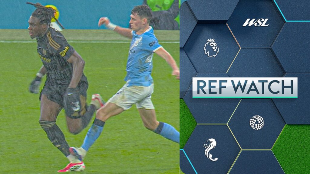 Phil Foden's foul on Calvin Bassey