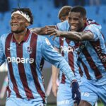 Onuachu (back) celebrates with Chibuike Nwaiwu