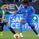 Ademola Lookman (right) gliding past Real Betis' Antony