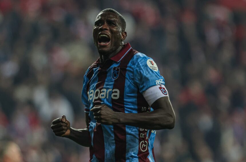Paul Onuachu celebrates one of his goals against Samsunspor