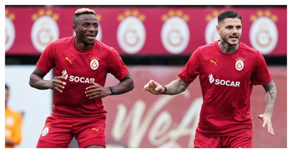 Galatasaray vs Juventus: Spalletti wary of Osimhen–Icardi threat 39 Victor Osimhen (left) and Mauro Icardi in training