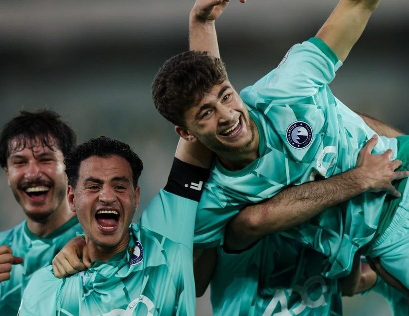 Pyramids FC players celebrate their win over Rivers United