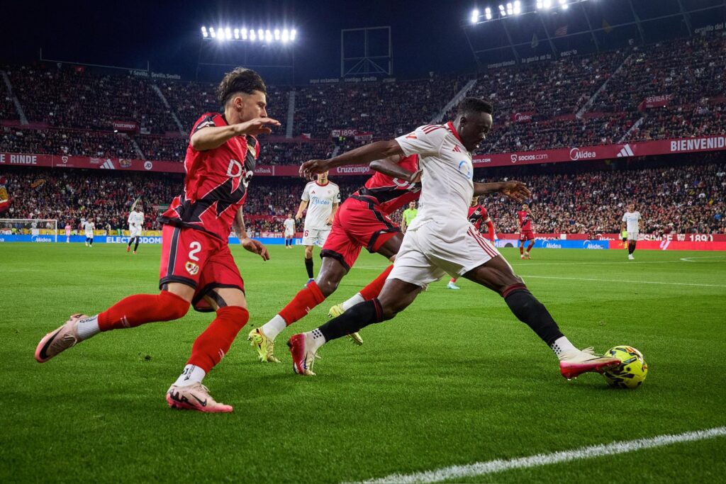 Akor Adams takes responsibility despite scoring in Sevilla draw 38 Akor Adams in action against Rayo Vallecano