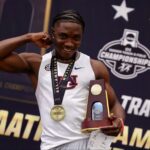 Kanyinsola Ajayi blazes to NCAA 60m gold with 6.45s record run