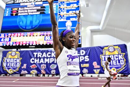 Ella Onojuvwevwo blazes 50.96s to win SEC 400m Indoor title