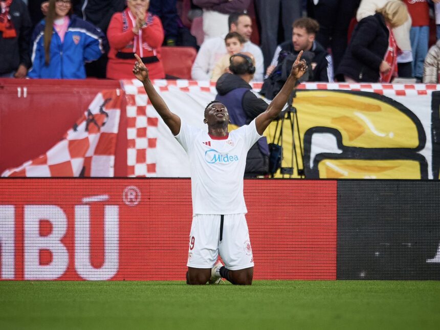 Akor Adams ends goal drought as Sevilla draw with Rayo Vallecano 1-1