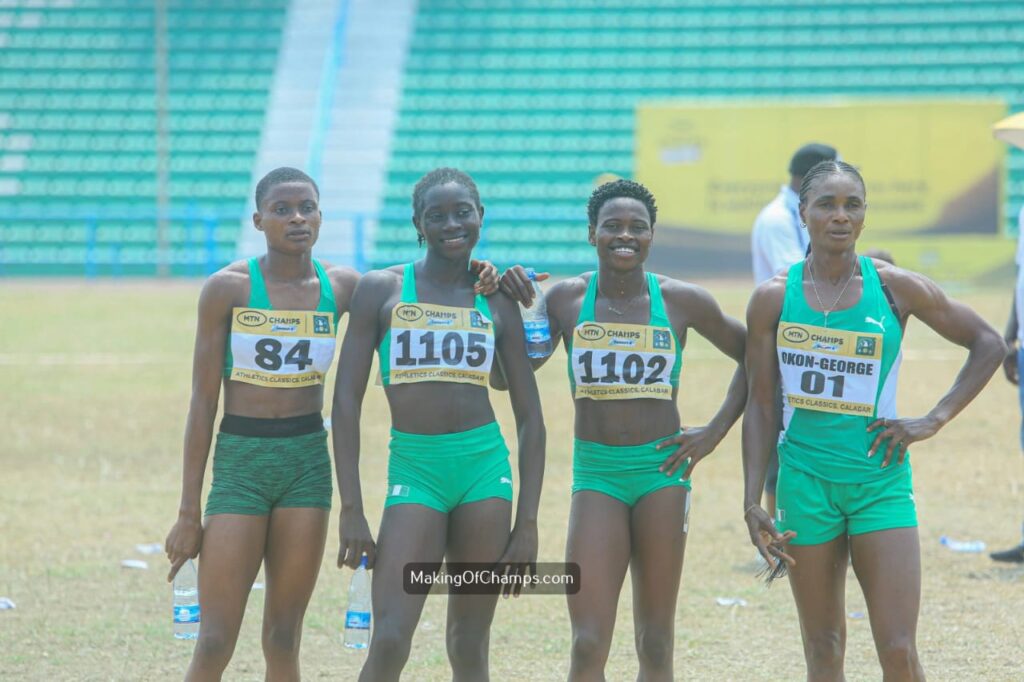Team Nigeria Women’s 4x400m Relay Qualifies for World Relays at MTN CHAMPS Calabar