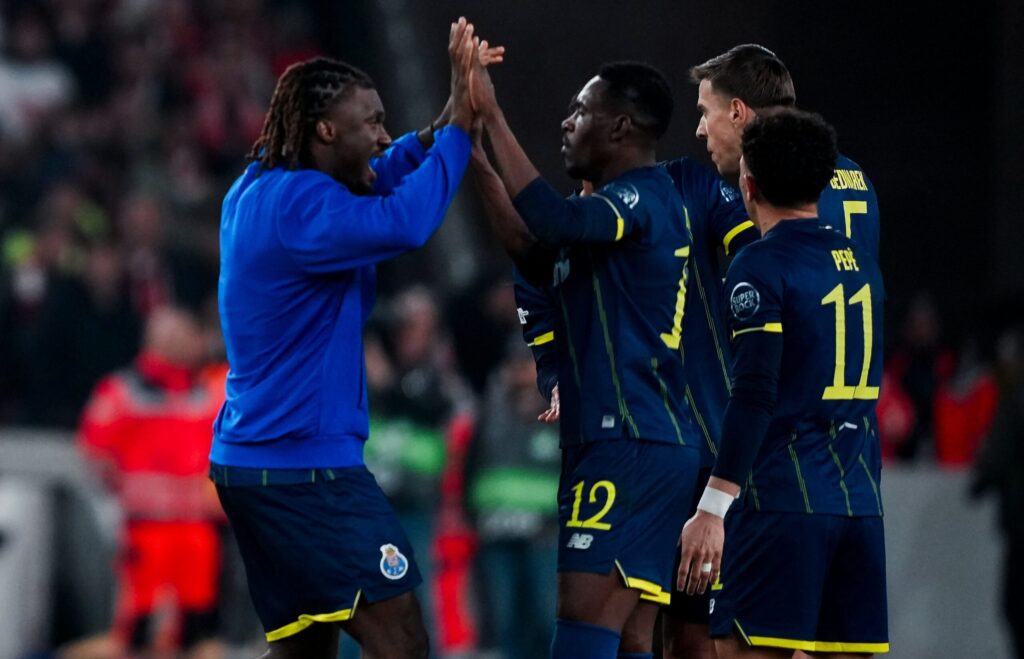 'Moffi had a great game' - Porto boss hails Eagles striker after Europa League win 39 Terem Moffi (left) celebrates with Super Eagles teammate Zaidu Sanusi