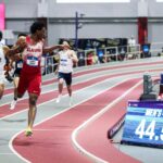 Samuel Ogazi sets new African record to win NCAA Indoor 400m title