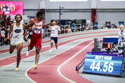 Samuel Ogazi sets new African record to win NCAA Indoor 400m title