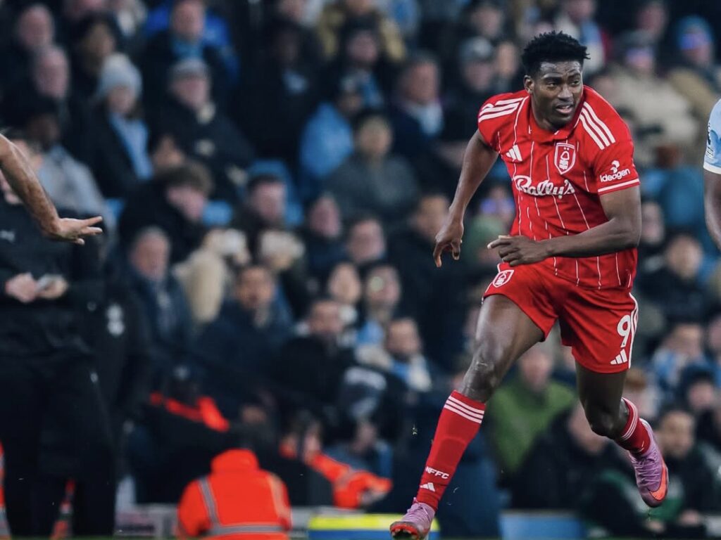Awoniyi praises teammates after Forest’s impressive 2-2 draw with Manchester City