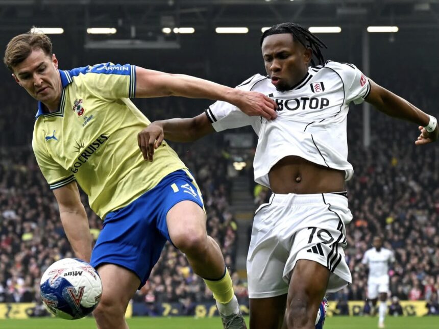 Samuel Chukwueze in action for Fulham