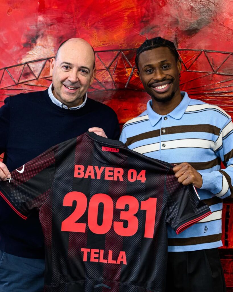 Nathan Tella extends Bayer Leverkusen contract until 2031