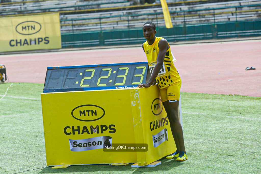 Team MTN's Fervent Edet won the Youth Boys' 100m and 200m