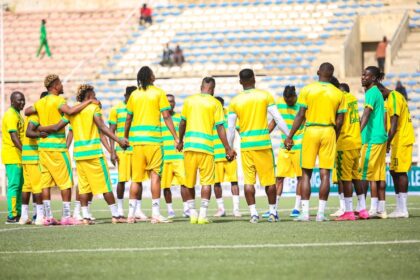 Plateau United players before their game against Barau FC