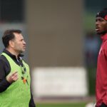 Victor Osimhen training with Galatasaray teammates after injury return boosting team confidence