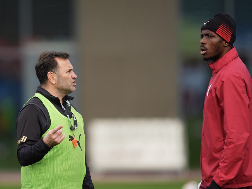 Victor Osimhen training with Galatasaray teammates after injury return boosting team confidence