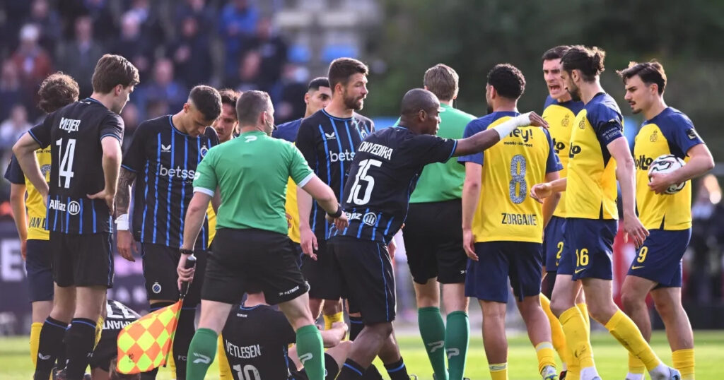 Raphael Onyedika forced off injured in Club Brugge’s 2-1 loss to Union St. Gilloise