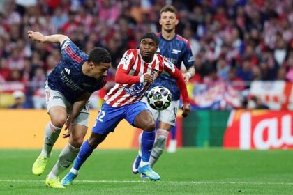 Champions League: Ademola Lookman’s Atletico Madrid draw with Arsenal 1-1