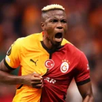 Victor Osimhen playing for Galatasaray