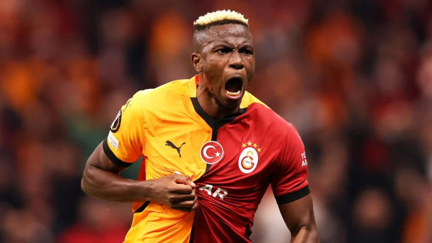 Victor Osimhen playing for Galatasaray