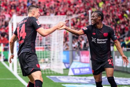 Nathan Tella nets first Bundesliga goal as Leverkusen thrash Leipzig 4-1