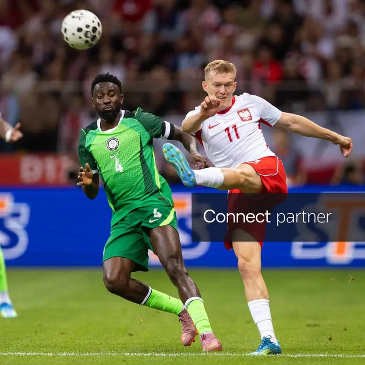 ‎Wilfred Ndidi reacts after Nigeria's late 2-2 draw against Poland