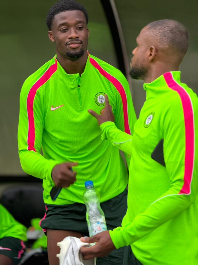 Super Eagles players in camp in Warsaw, Poland
