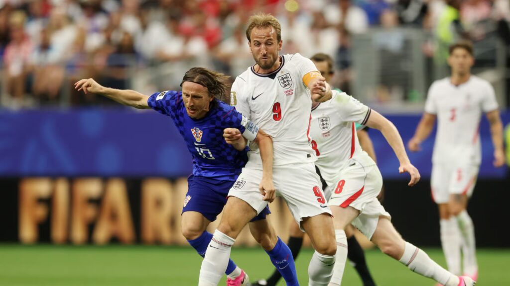 England striker Harry Kane in action against Croatia