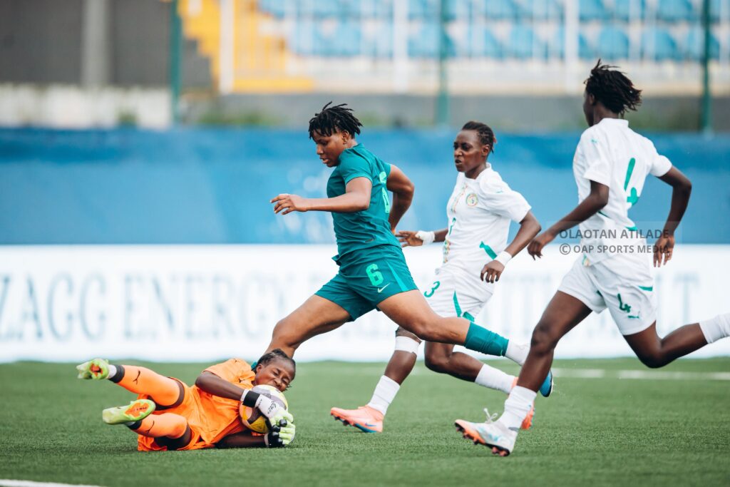 Joy Omewa delighted with first Super Falcons goals in 3-0 win over Senegal 38 Joy Omewa in action against Senegal