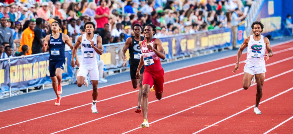 Samuel Ogazi becomes fourth-fastest man in 400m history, shatters NCAA record with 43.38 run 38 Samuel Ogazi in action at the NCAA Championship in in Eugene