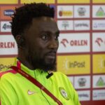 ‎Wilfred Ndidi reacts after Nigeria's late 2-2 draw against Poland