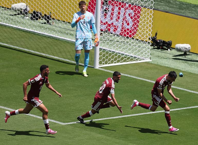 ‎Boualem Khoukhi scores late equaliser as Qatar earn historic first World Cup point against Switzerland‎