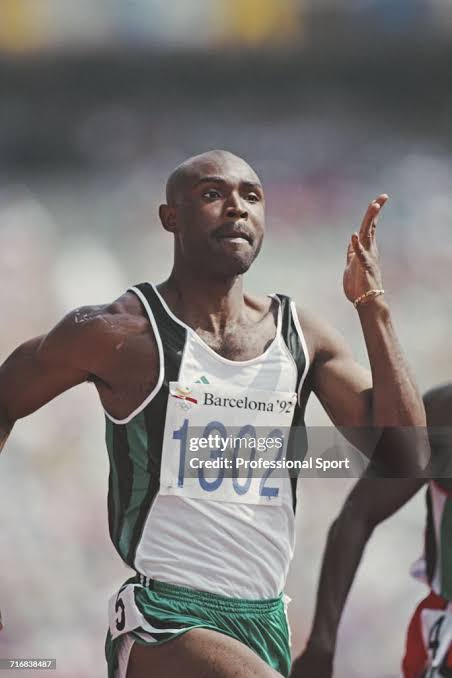 Former Nigerian sprinter Chidi Imoh during his competitive career