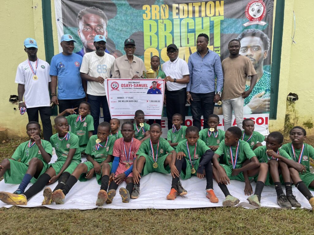 Delight FC defeat Ine Stars 4-3 to win the 3rd edition of the Bright Osayi-Samuel U-13 Football Tournament